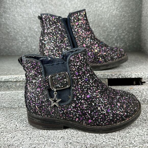 Cupcake Couture Lil Dazzle Sparkle Ankle Boots Toddler Size 6 - Picture 1 of 7